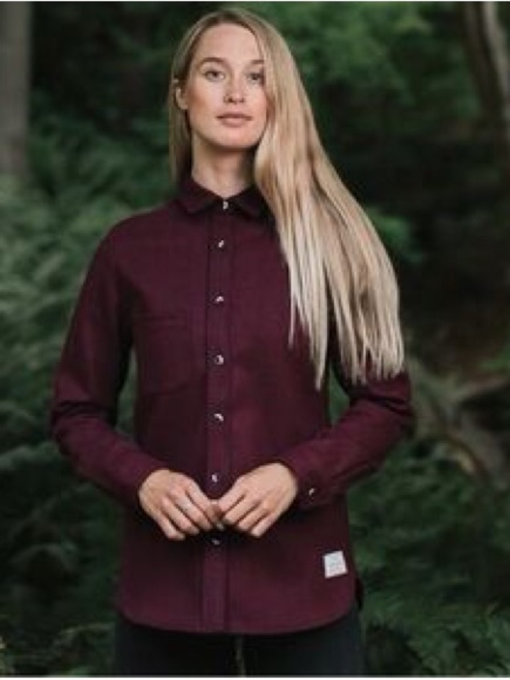 Anian Modern Melton Wool Shirt (burgundy/small)